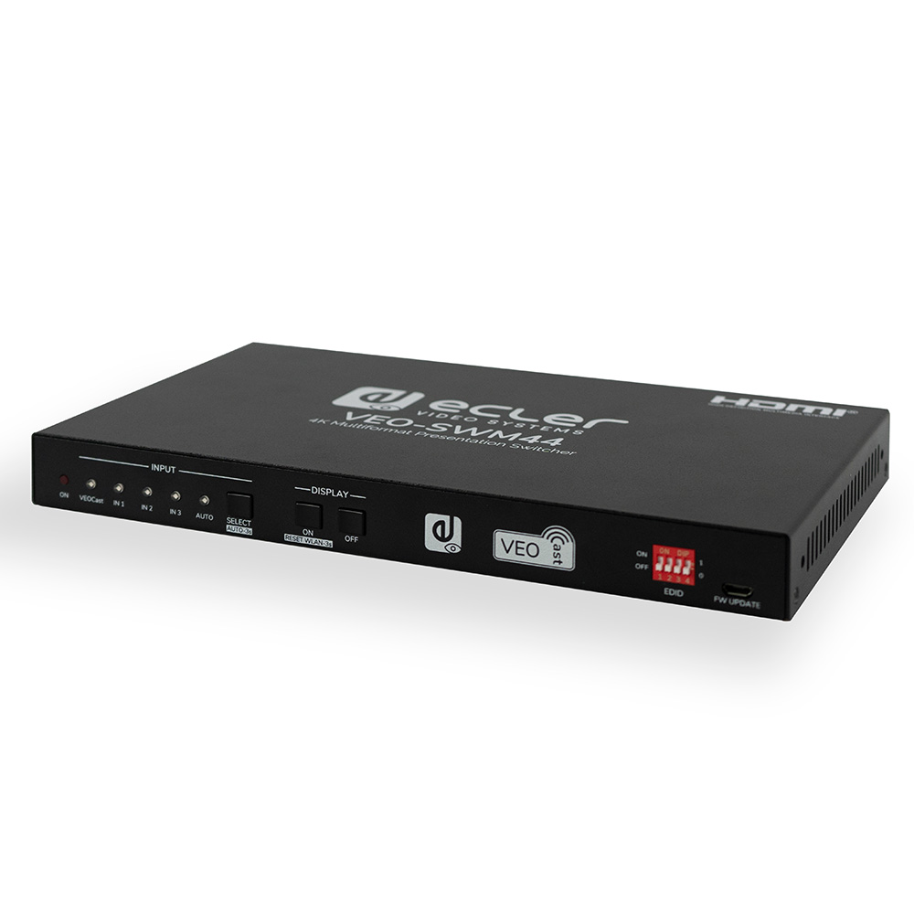 Switch de présentation 4K 4x1 avec VEOCast VEO-SWM44