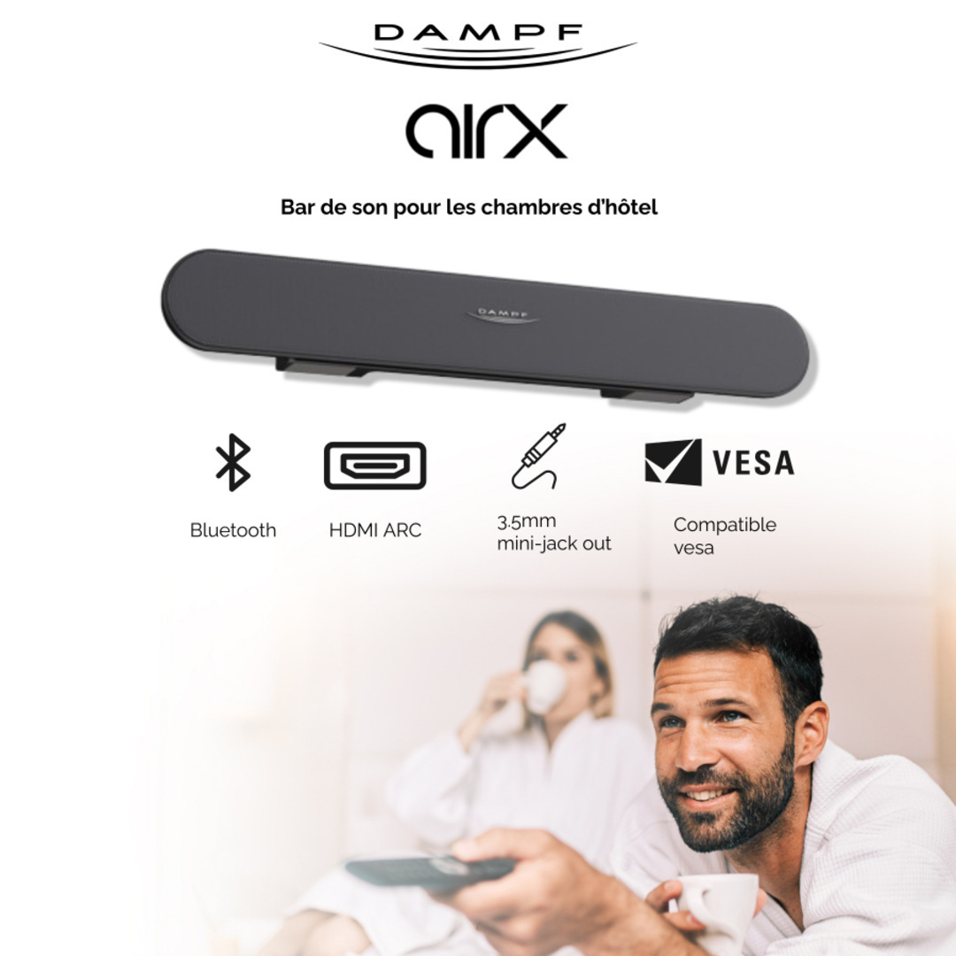 Dampf Audio - AirX hospitality soundbar - Linkedin post 1080x1080