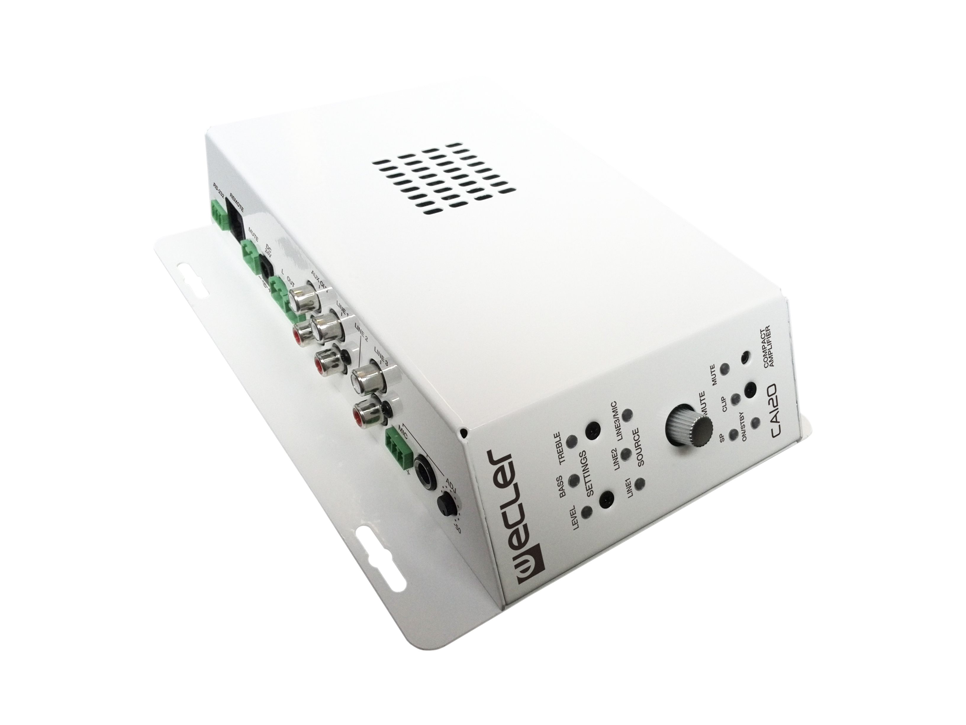 Micro-amplificateur stéréo 2 x 60 W, ultra-compact, polyvalent et contrôlable à distance CA120