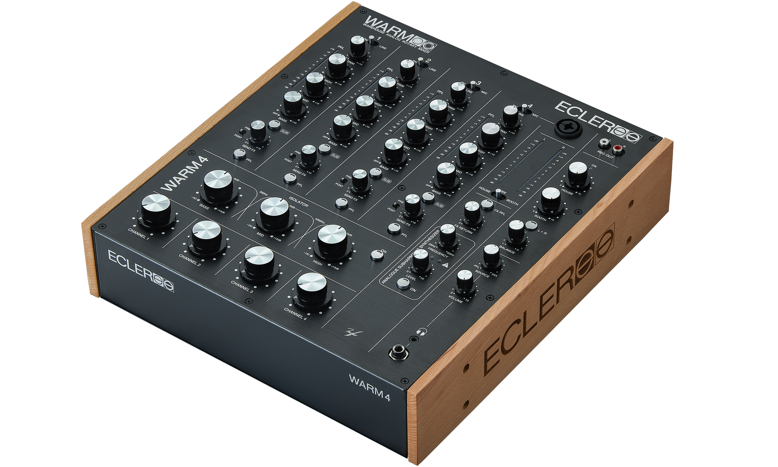 Table de mixage DJ rotative 4 canaux avec Synthétiseur Subharmonique WARM4