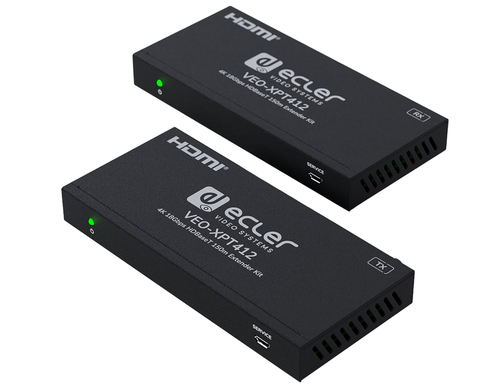 Kit Extendeur HDBaseT 4K 18 Gbps VEO-XPT412