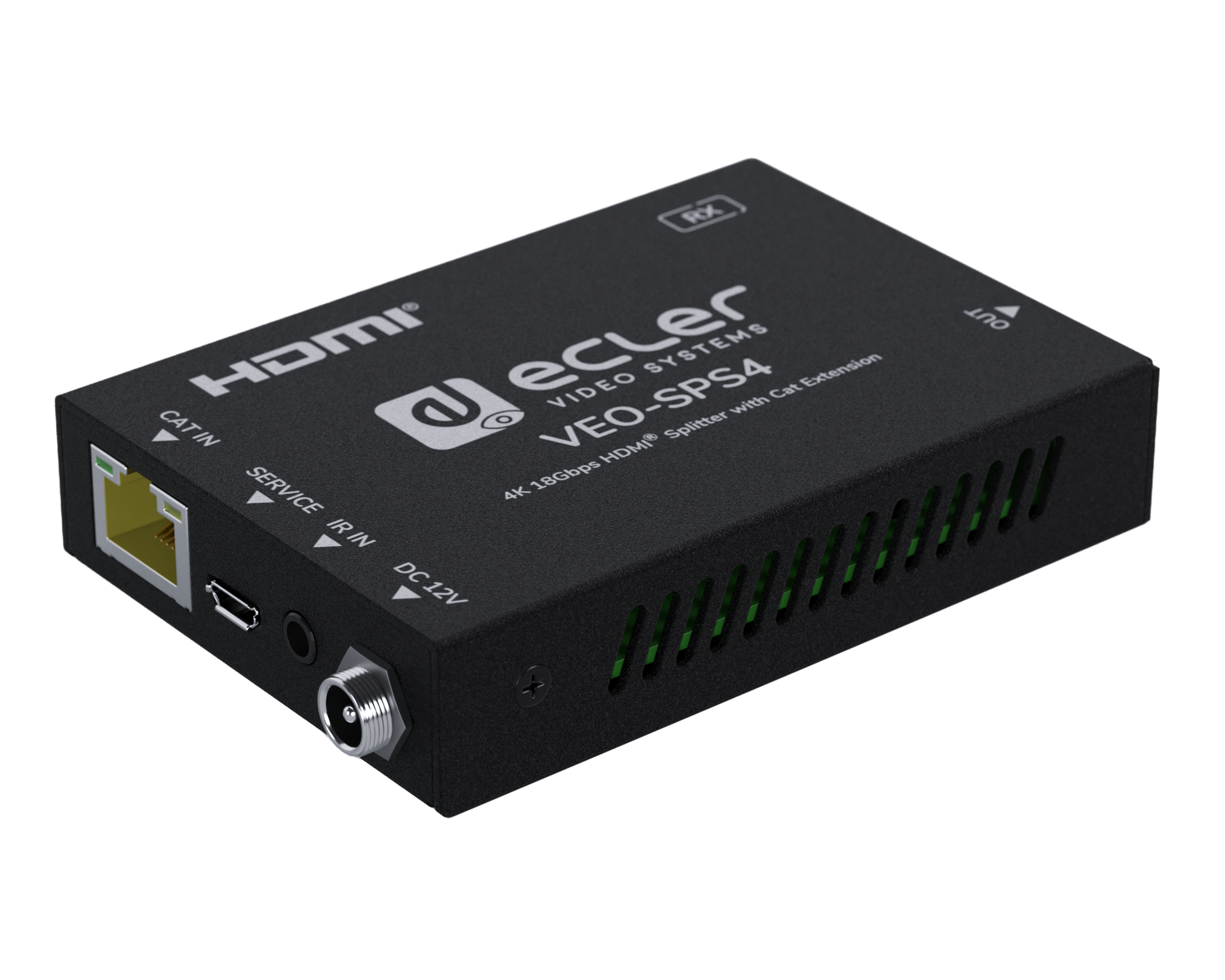 Splitter HDMI® 1x8 4K 18Gbps avec extension par câble Cat VEO-SPS48